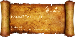 Hatházi Lili névjegykártya