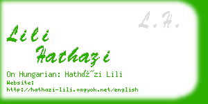 lili hathazi business card